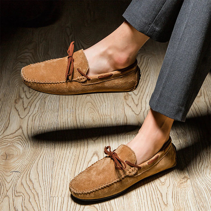 Men's Leather Loafers Slip On Driving Shoes Casual Moccasins Boat Shoes