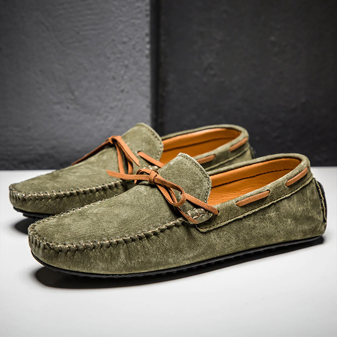 Men's Leather Loafers Slip On Driving Shoes Casual Moccasins Boat Shoes