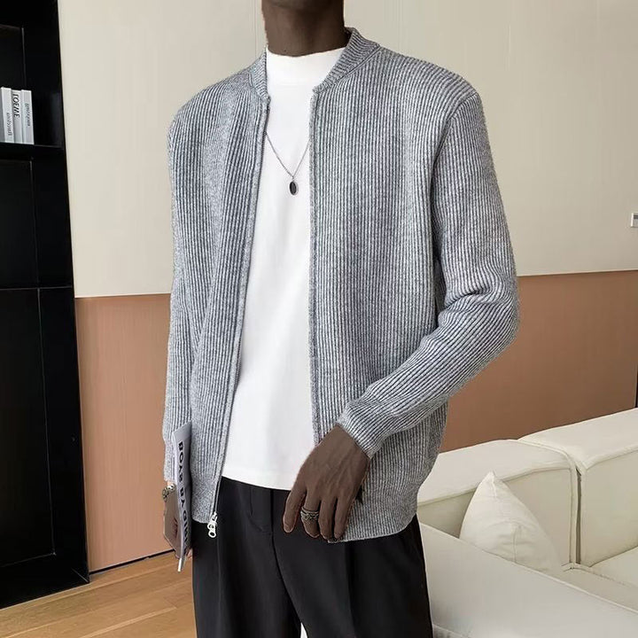 Morgan | Men's Zip Up Ribbed Sweater