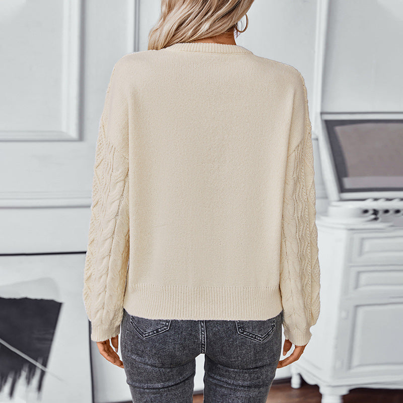 Fern | Cable Knit Long Sleeve Jumper for Women