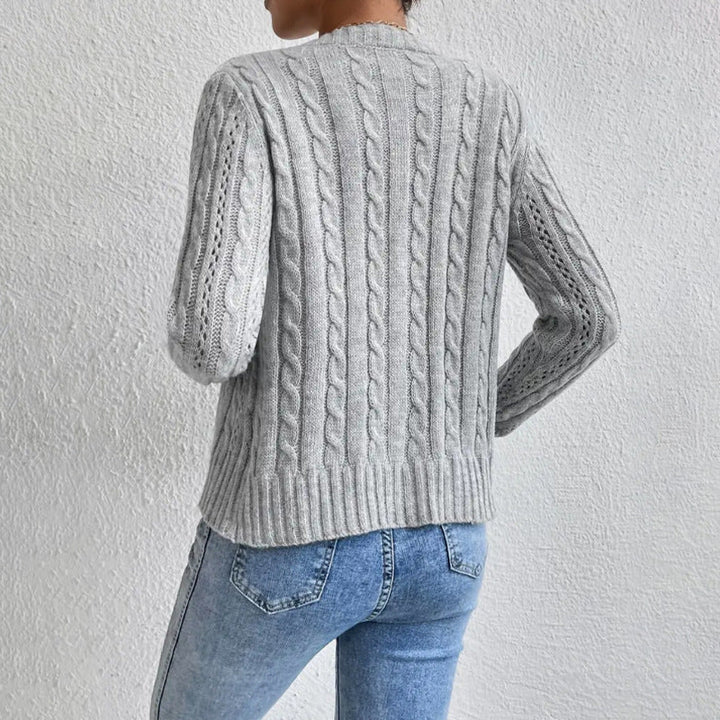 Christy | Women's Button-Front Cable Knit Cardigan