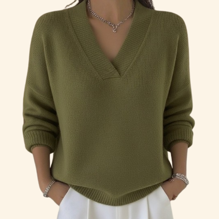 Kiri | Merino Wool V-Neck Pullover