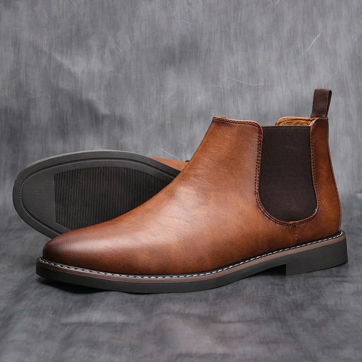 Men's Leather Ankle Chelsea Dress Boots