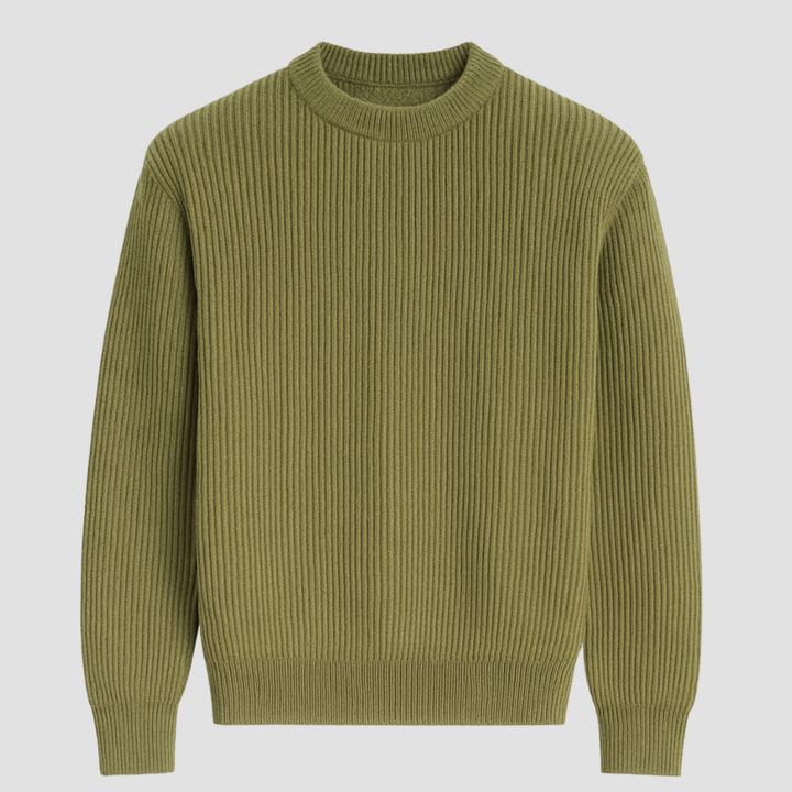 Men's Merino Wool Knit Crew Neck Jumper Sweater