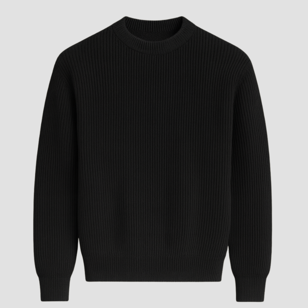 Men's Merino Wool Knit Jumper Crew Neck Sweater