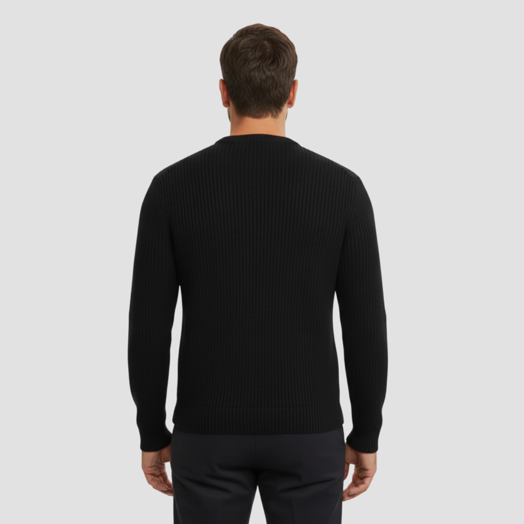 Men's Merino Wool Knit Jumper Crew Neck Sweater