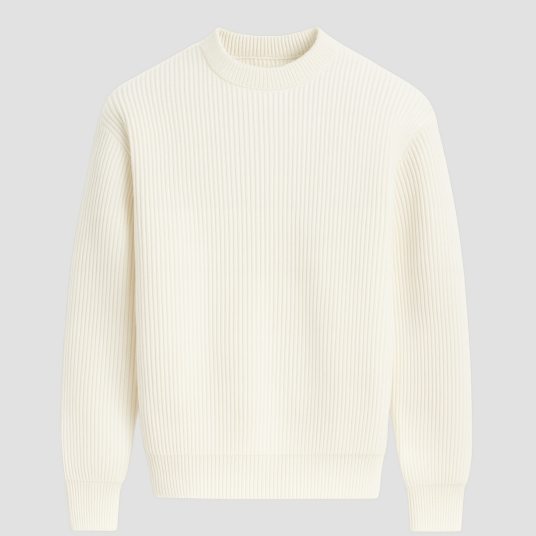 Men's Merino Wool Knit Jumper Crew Neck Sweater