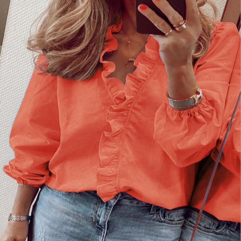 Ruffle Blouse For Women | Loose Cut