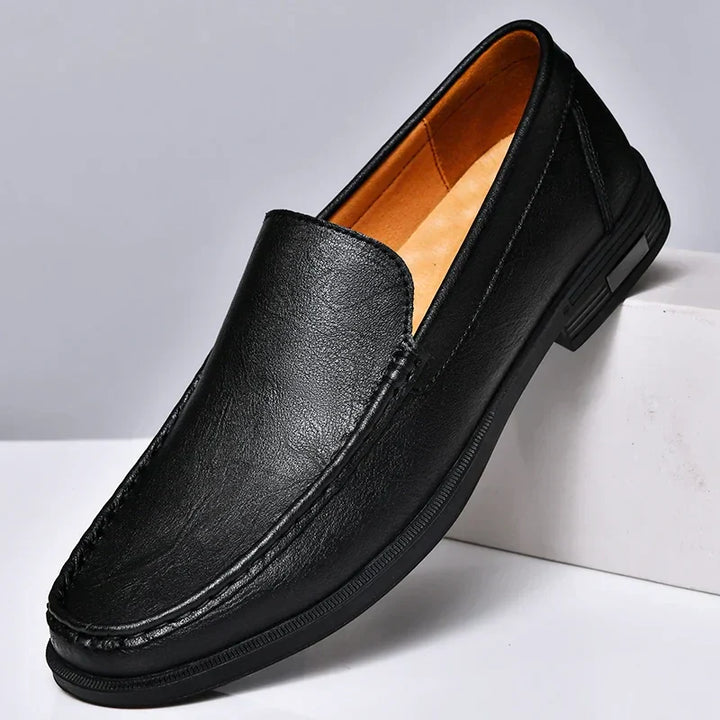 Men's Leather Slip-on Loafers Formal Shoes Office Wedding Moccasins