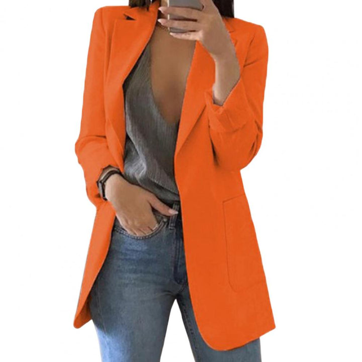 Women's Linen Blend Lightweight Open Front Blazer Jacket