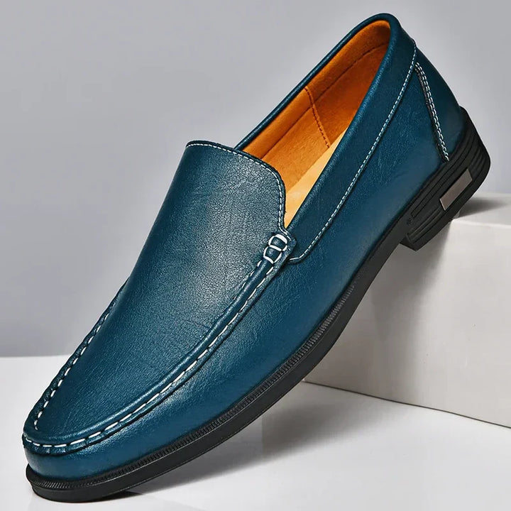 Men's Leather Slip-on Loafers Formal Shoes Office Wedding Moccasins