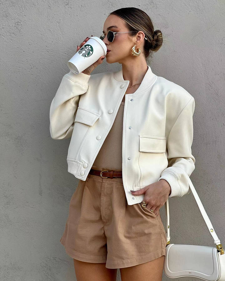 Women's Maven Cropped Bomber Jacket
