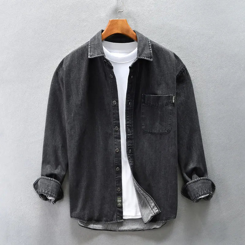 Men's Fleece Lined Denim Shirt Jacket