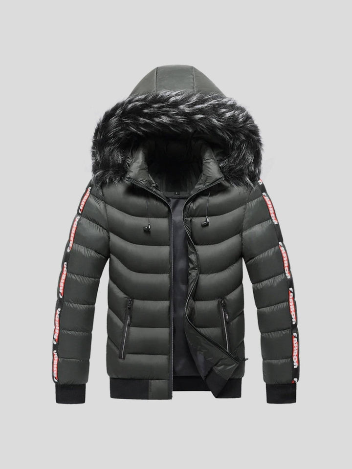 Men’s Fleece-Lined Hooded Puffer Jacket
