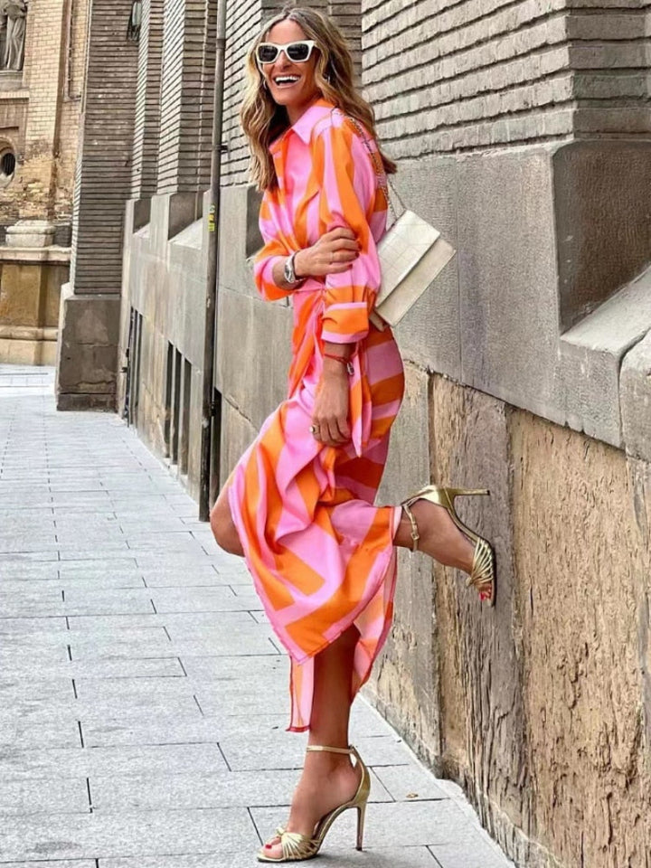 Women's Summer Wrap Midi Dress