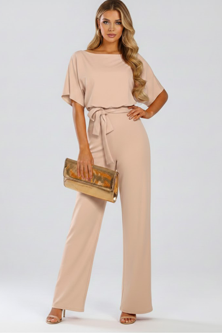 Petra | Women's Wide Leg Belted Jumpsuit