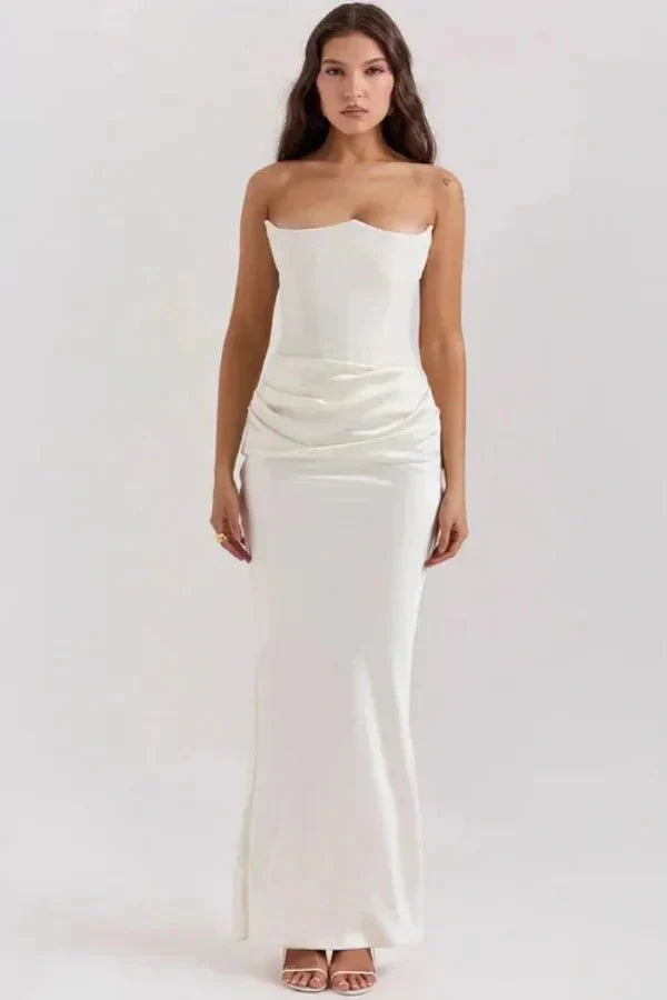 Zanayah | Cascading Satin Evening Ball Gown
