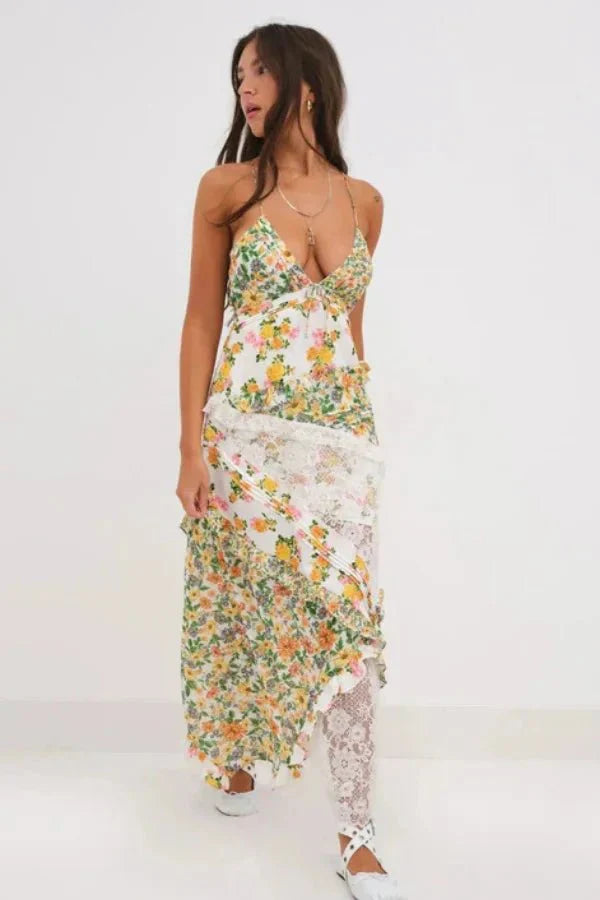 Indie | Boho Print Flowy Maxi Dress