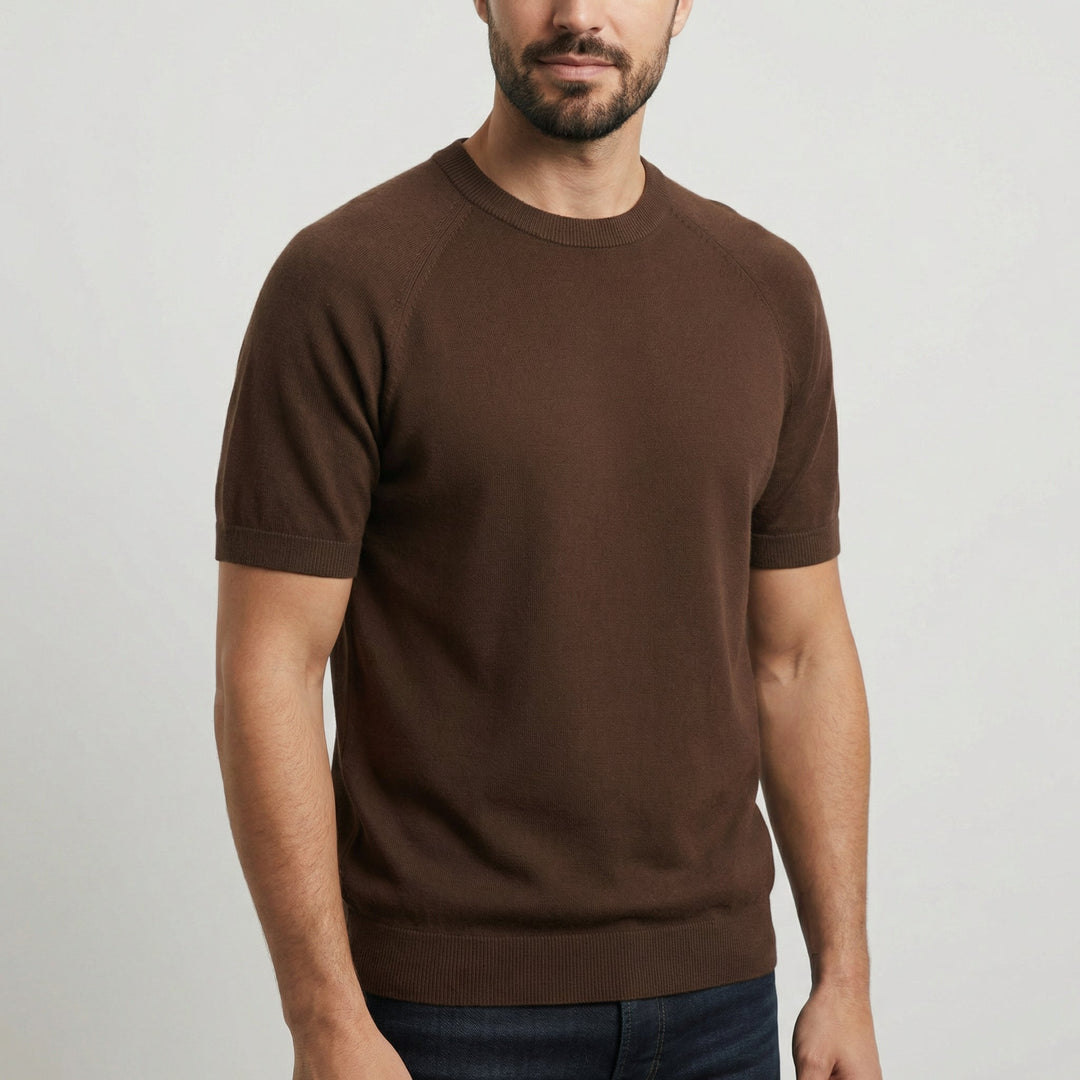 Men's Merino Wool Knit Short Sleeve T-Shirt