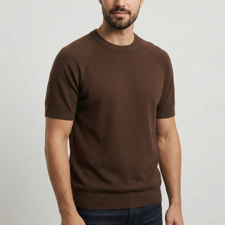 Men's Merino Wool Knit Short Sleeve T-Shirt