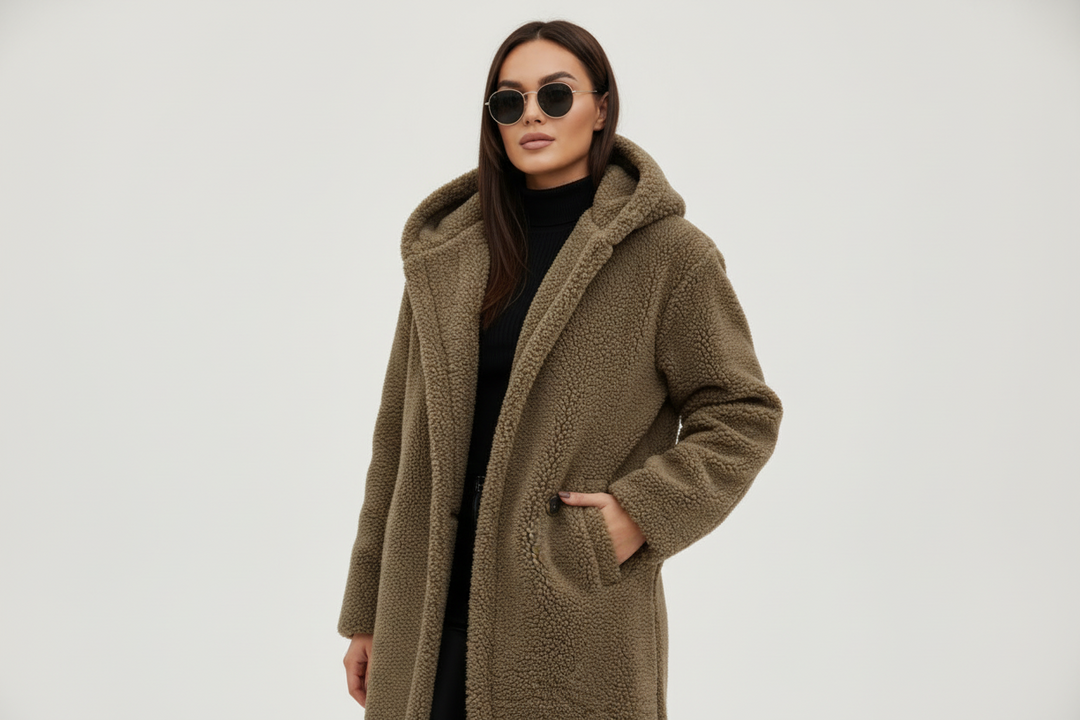 Emma | Women's Long Teddy Fleece-Lined Coat