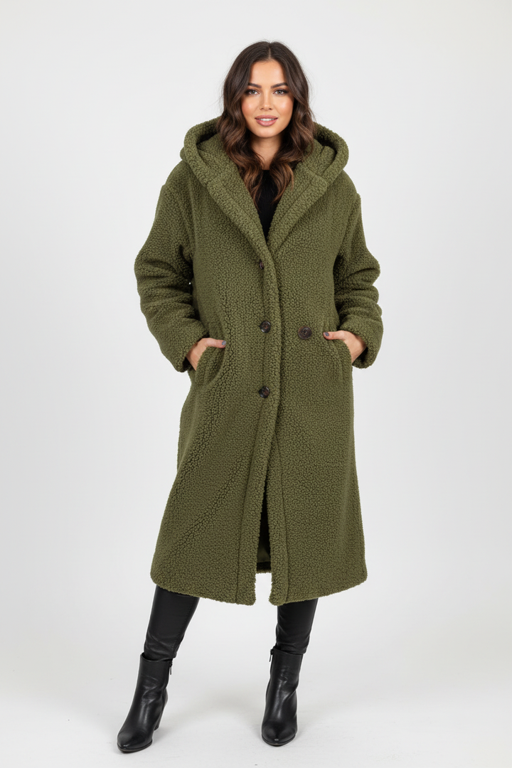 Emma | Women's Long Teddy Fleece-Lined Coat