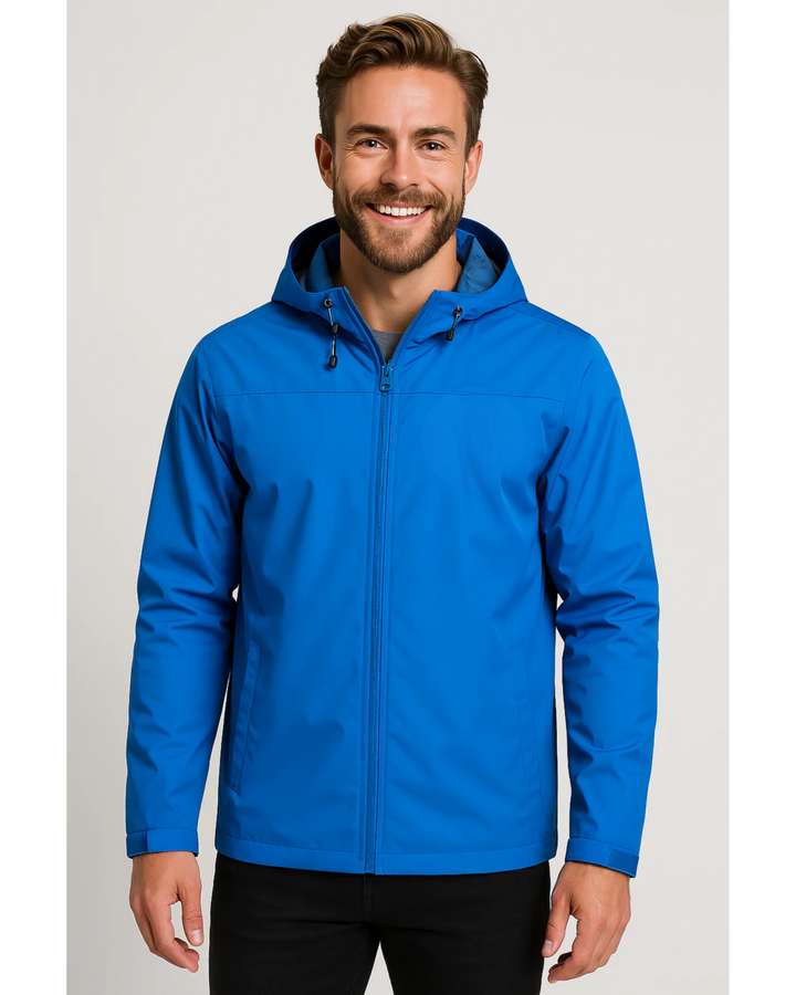 Men's Fleece Hooded Windbreaker Jacket