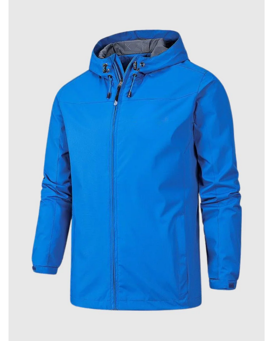 Men's Lightweight Fleece Hooded Windbreaker Jacket