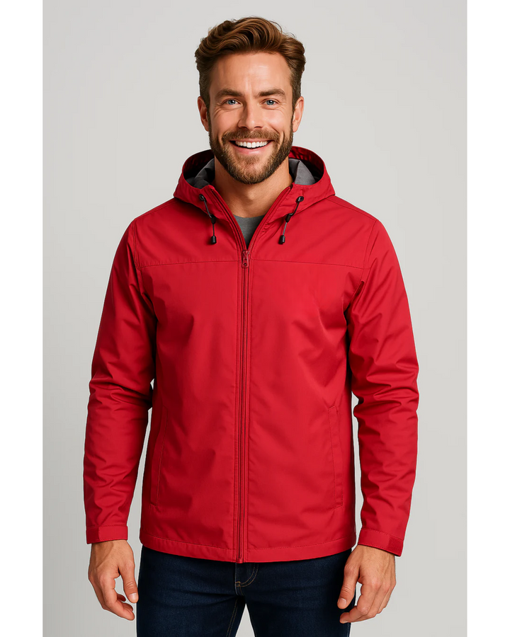 Men's Lightweight Fleece Hooded Windbreaker Jacket