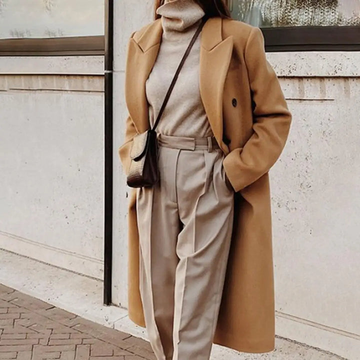 Pam | Women's Double Breasted Long Coat