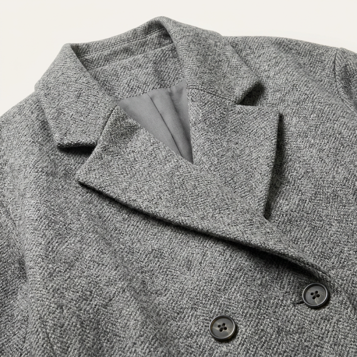 Grace | Women's Loose-Fit Longline Coat with Pockets