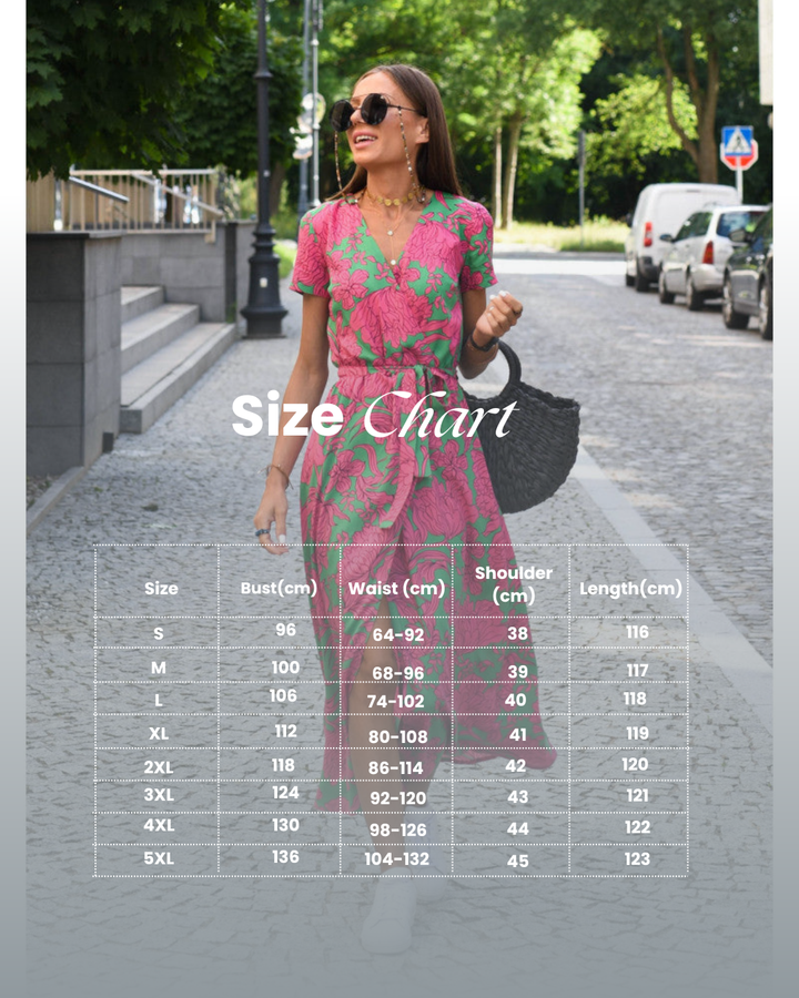 Women's Summer Cotton Floral Maxi Wrap Dress