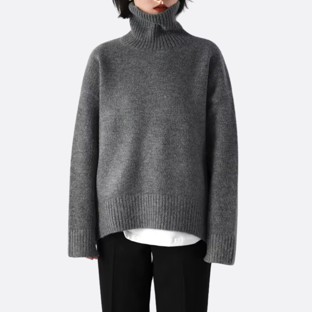 Women's Warm oversized turtleneck sweater