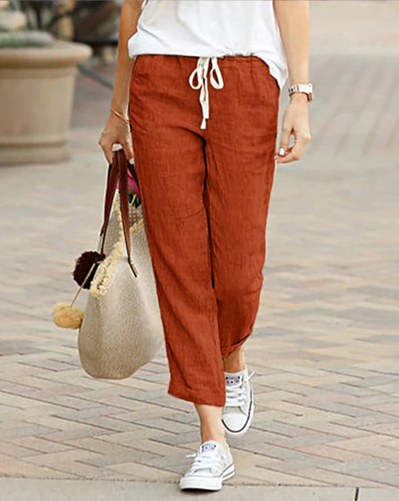 Brianna | Women's Trousers – Comfortable Relaxed Fit – Full Length Casual Pants