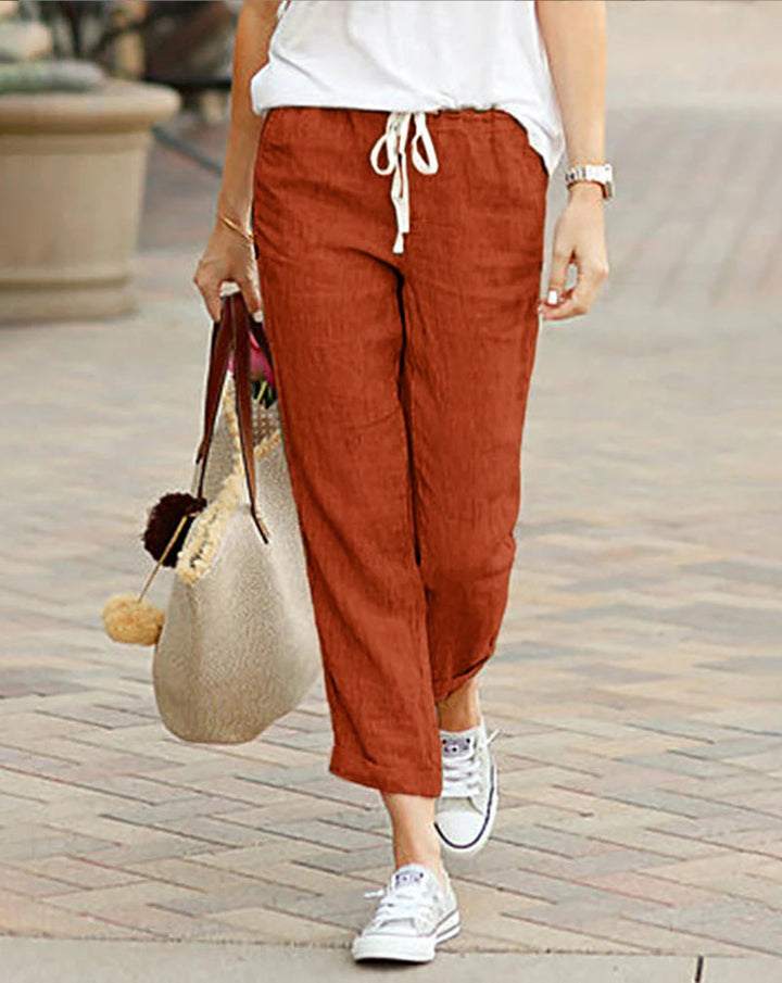 Brianna | Women's Trousers – Comfortable Relaxed Fit – Full Length Casual Pants