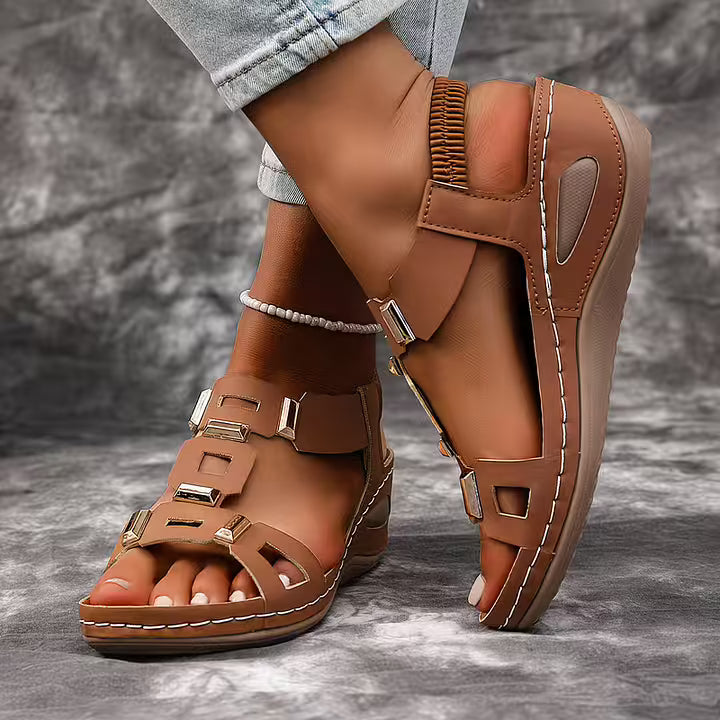 Women’s Leather Arch-Support Slingback Sandals