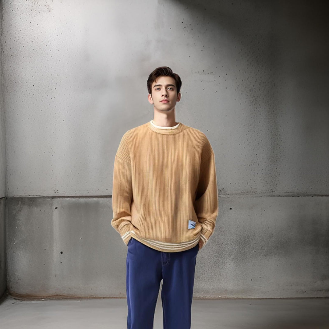 Josephus | Men's Striped Relaxed Fit Sweater