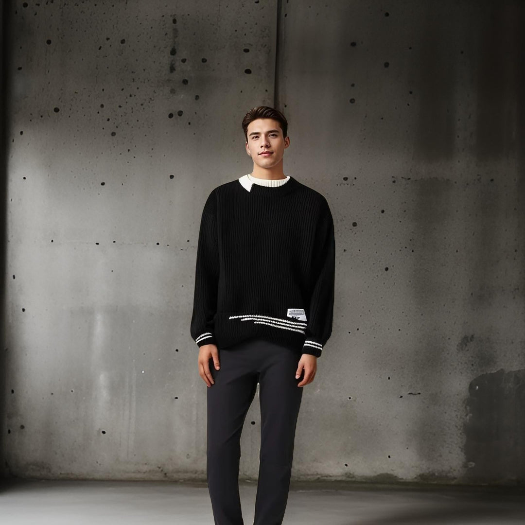 Josephus | Men's Striped Relaxed Fit Sweater