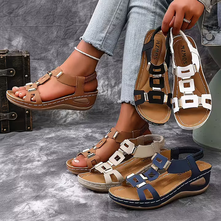 Women’s Leather Arch-Support Slingback Sandals