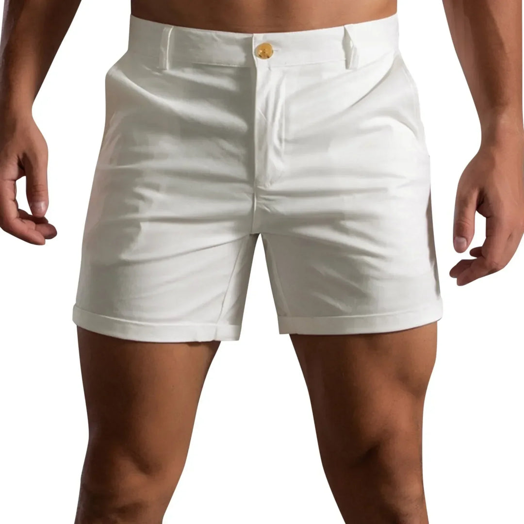 Men's Wool Mix Chino Shorts Casual Tailored Fit