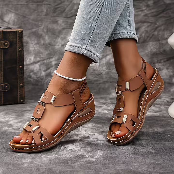 Women’s Leather Arch-Support Slingback Sandals