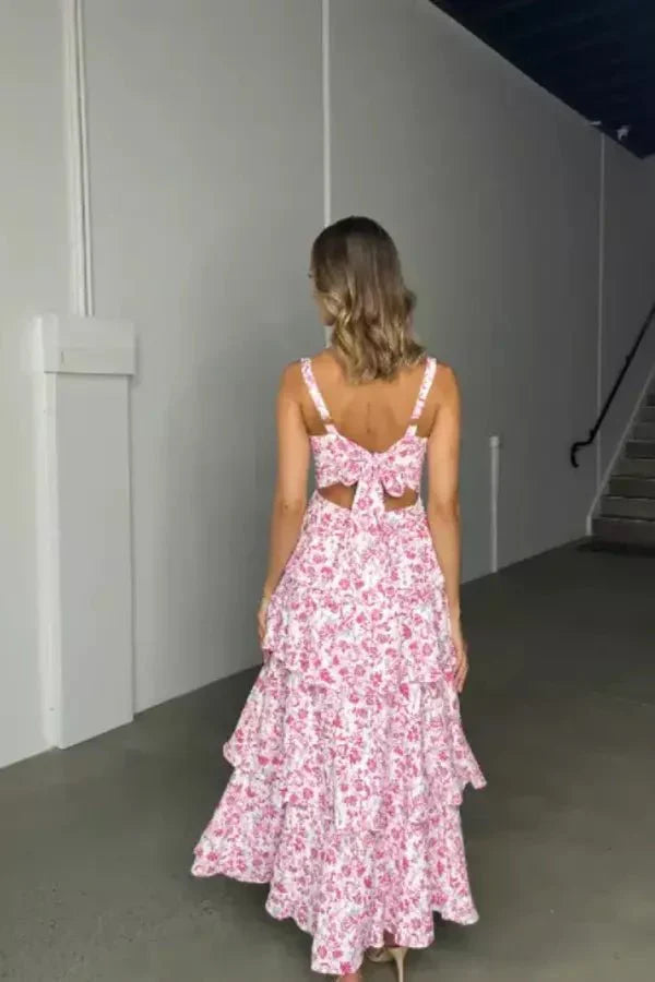 Jade | Boho Floral Maxi Dress