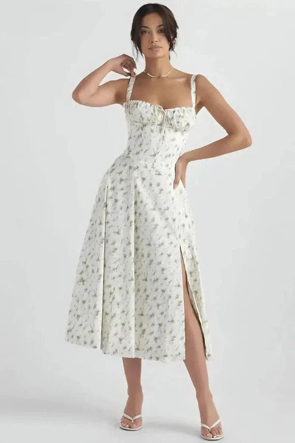 Linsay | Corset Bodycon Midi Dress