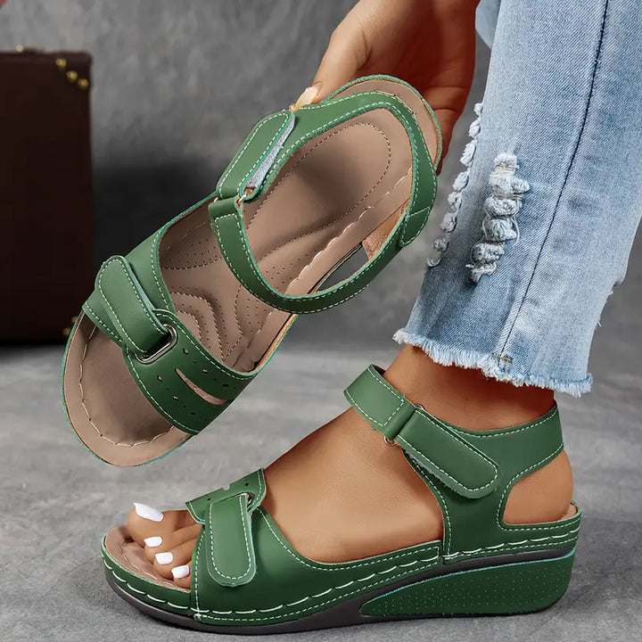 Soft Leather Orthopedic Comfort Sandals for Women Summer Casual Wear