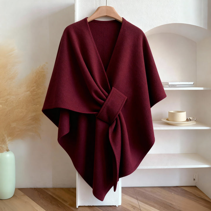 Noor | Linen Draped Shawl Wrap Cape