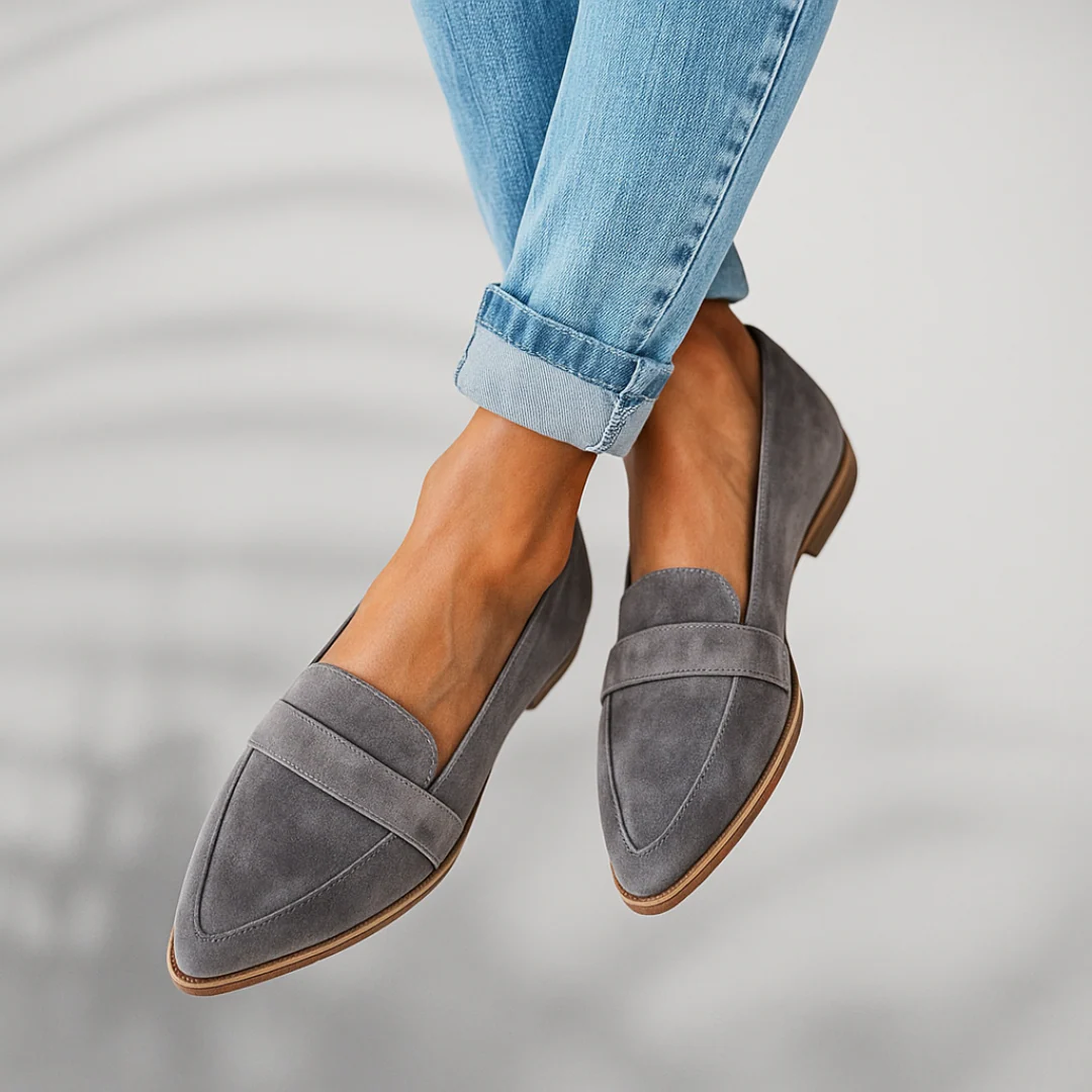 Women's Suede Loafers Summer Orthopedic Walking Shoes