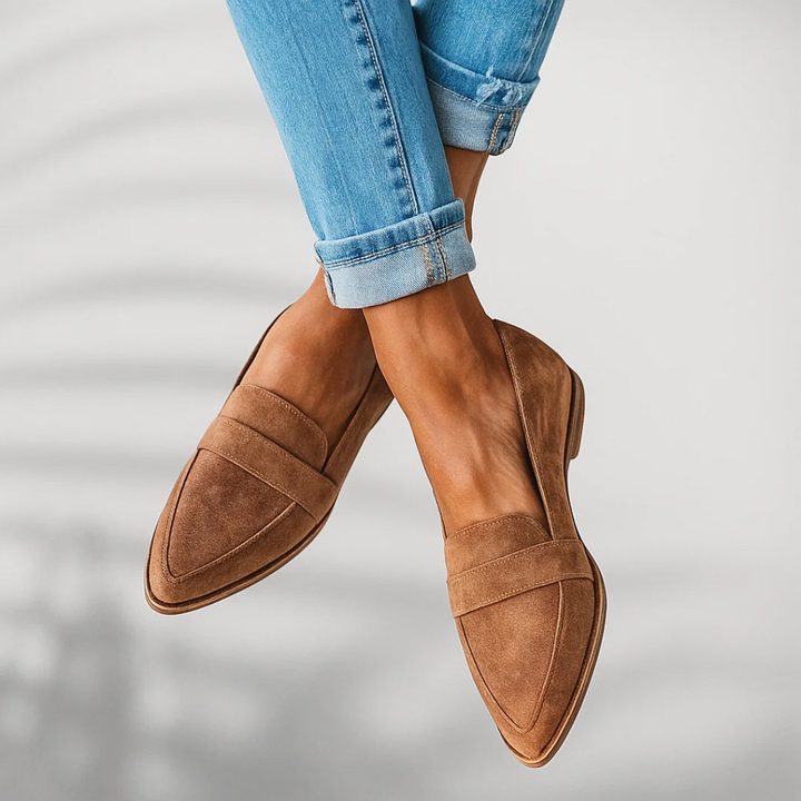 Women's Suede Loafers Summer Orthopedic Walking Shoes