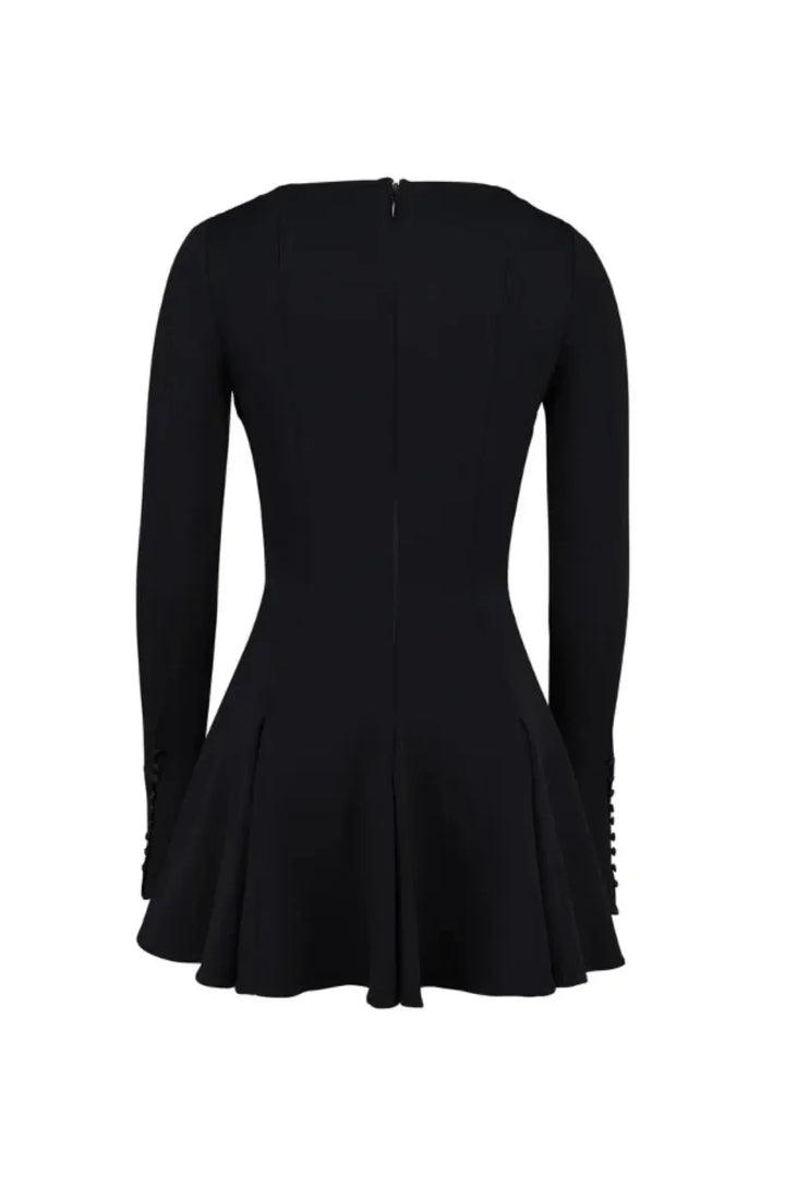 Zara | Structured Hourglass Mini Dress – Black