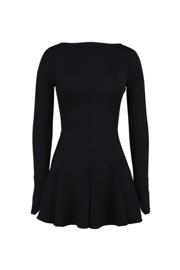 Zara | Structured Hourglass Mini Dress – Black