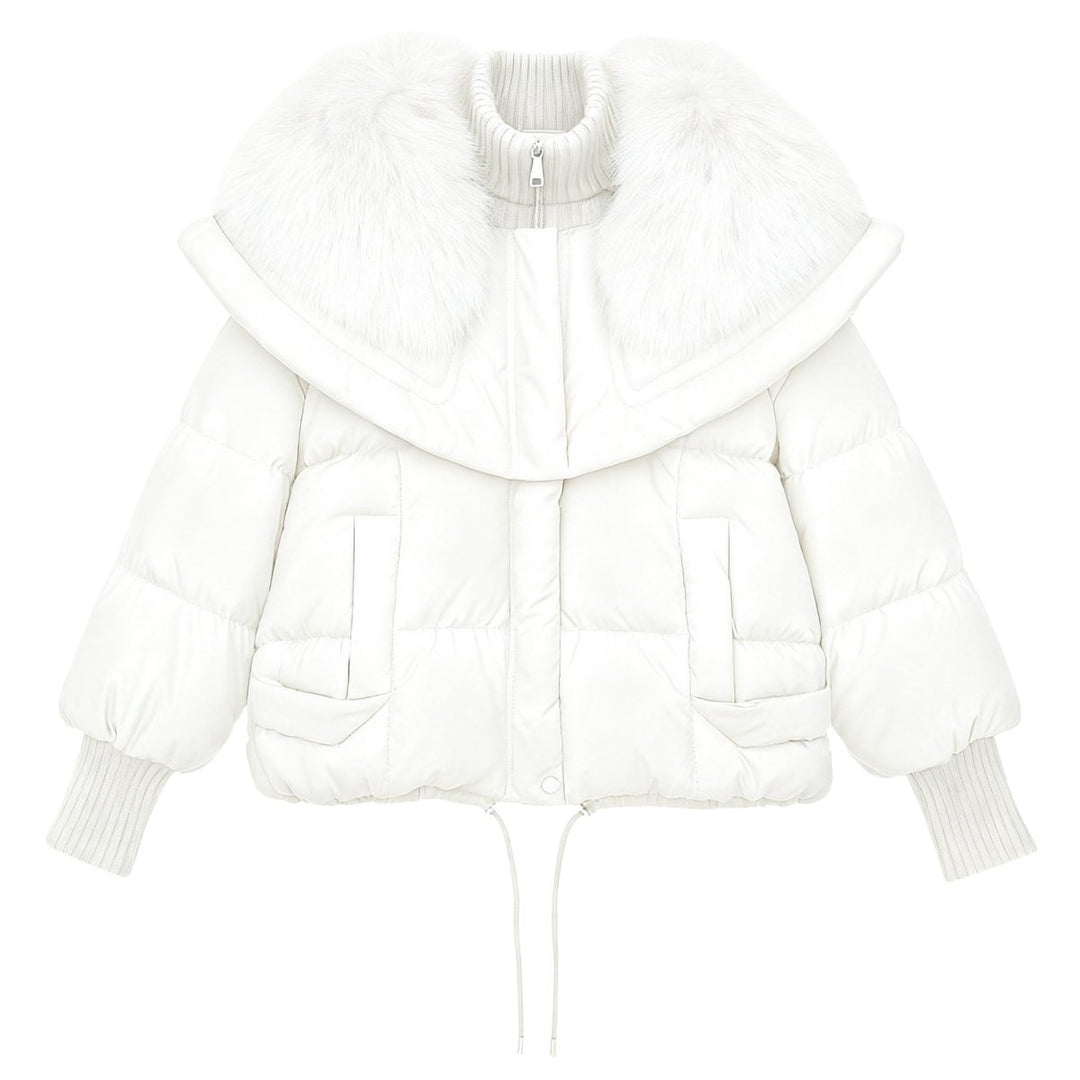 Noosa | Oversized Duck Down Puffer Coat with Fur Collar